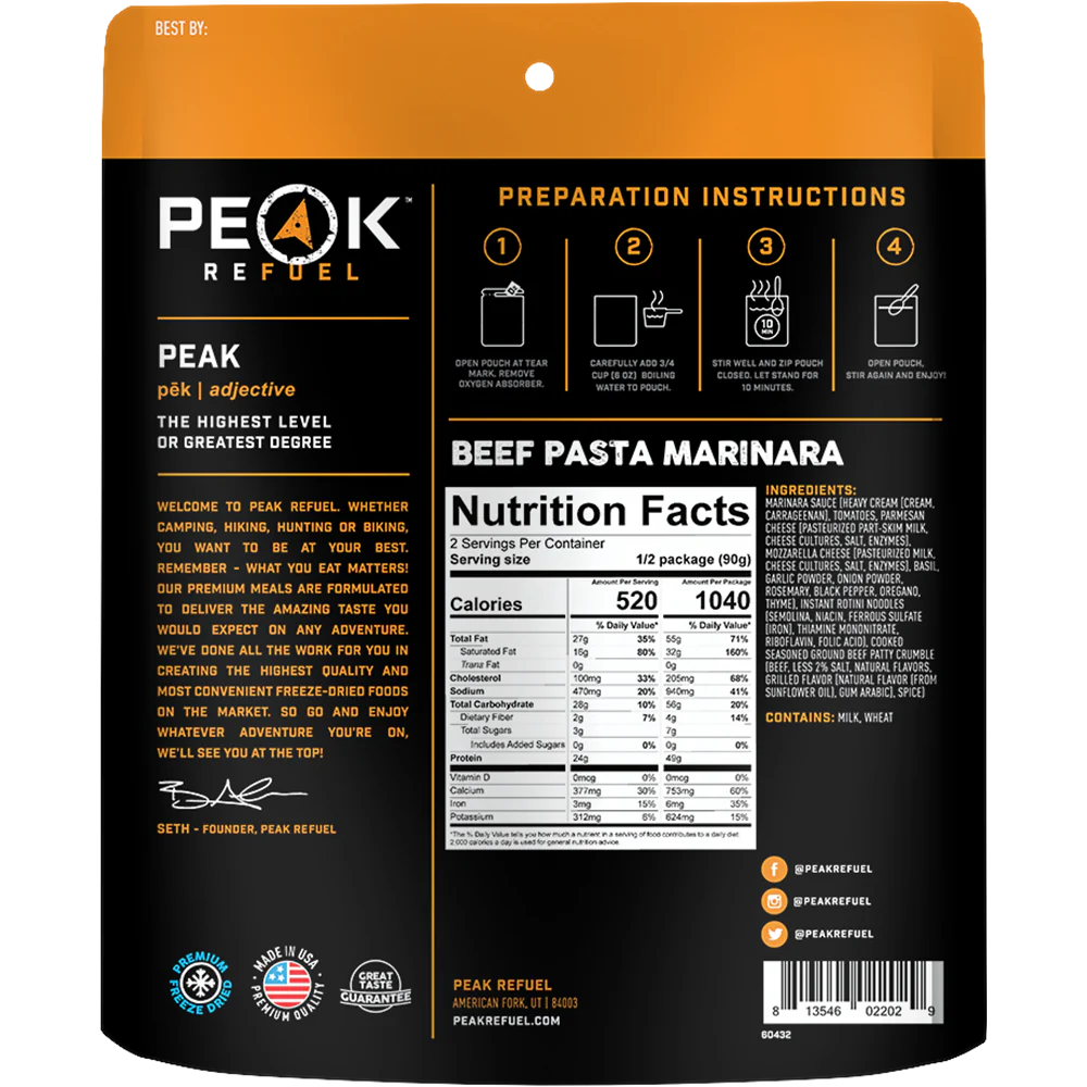 Beef Pasta Marinara