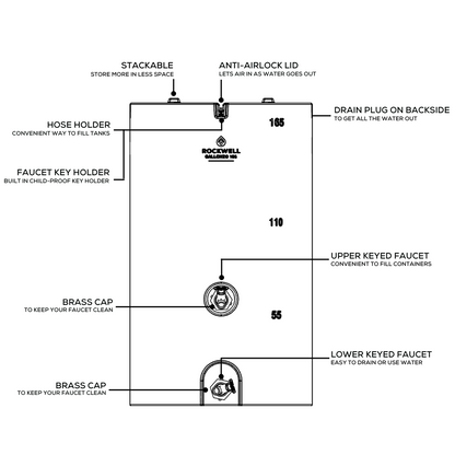 Gallonzo 165 Gallon Water Tank