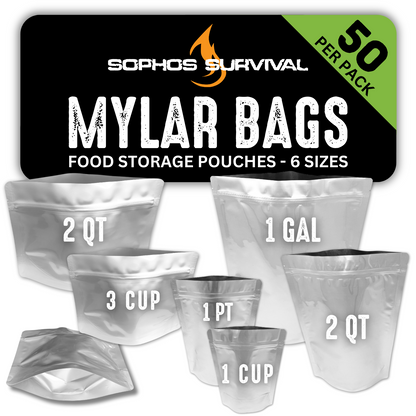 Mylar Bags | 7-Mil, Stand Up, Zip-Top (pack of 50)