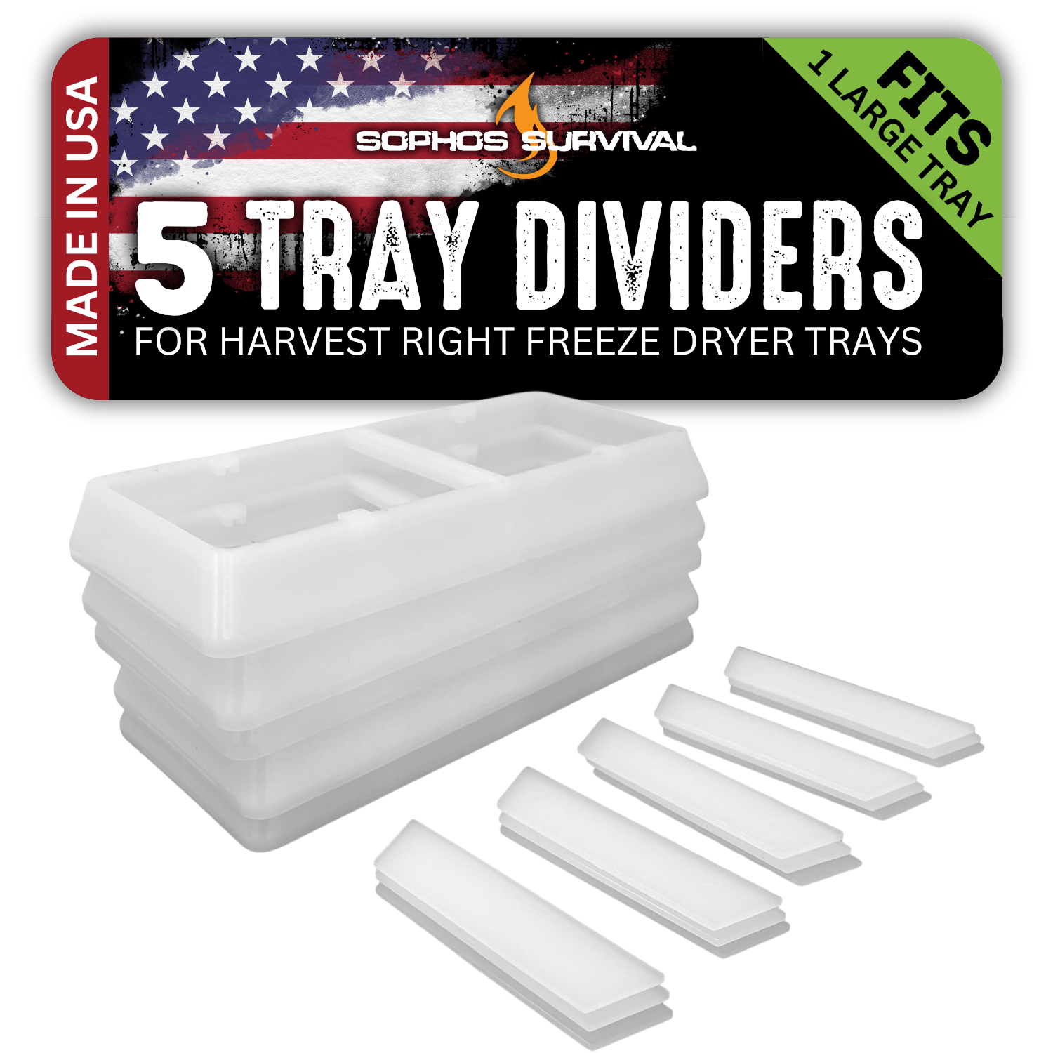 Tray Dividers for Harvest Right Freeze Dryer Trays