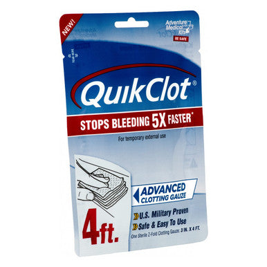 QuikClot Gauze - 3 in x 4 ft